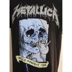 Metalica 2008 World Magnetic Tour Tshirt Dates Skull Design Delta Pro Weight Med